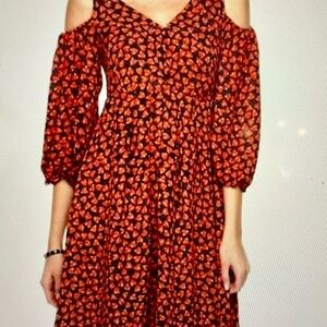 Disney’s Alice through the Looking Glass “Happy Hearts” Cold Shoulder Dress